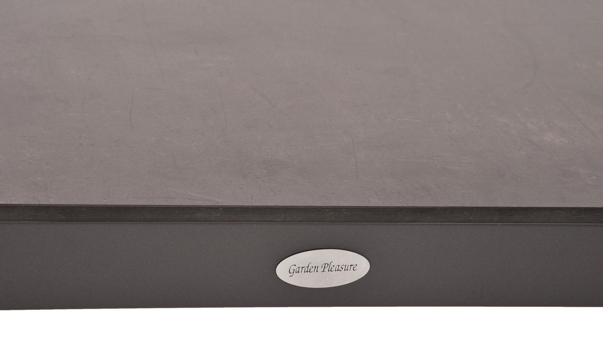 Gartentisch Sophia - Anthrazit, Basics, Kunststoff/Metall (158/90/74cm) - Gardenson