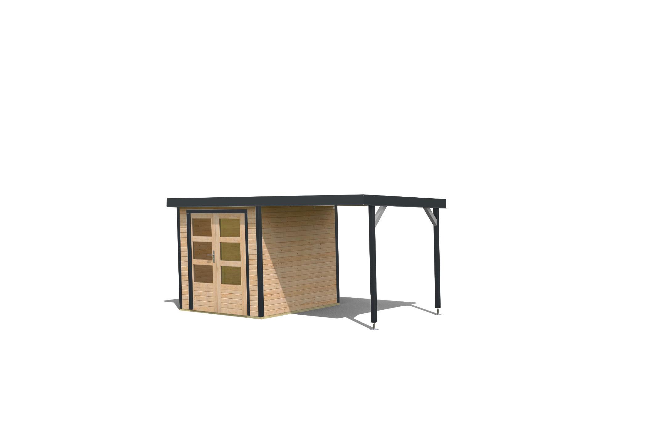 Gartenhaus Gaia 2 A 40084 GAIA 2 A - Fichtefarben/Anthrazit, Basics, Holz/Metall (209/208/213cm)