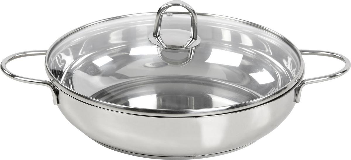Kochtopfset Jörg 14 -teilig. Edelstahl, Mit Deckel - Klar/Edelstahlfarben, KONVENTIONELL, Glas/Metall - James Wood