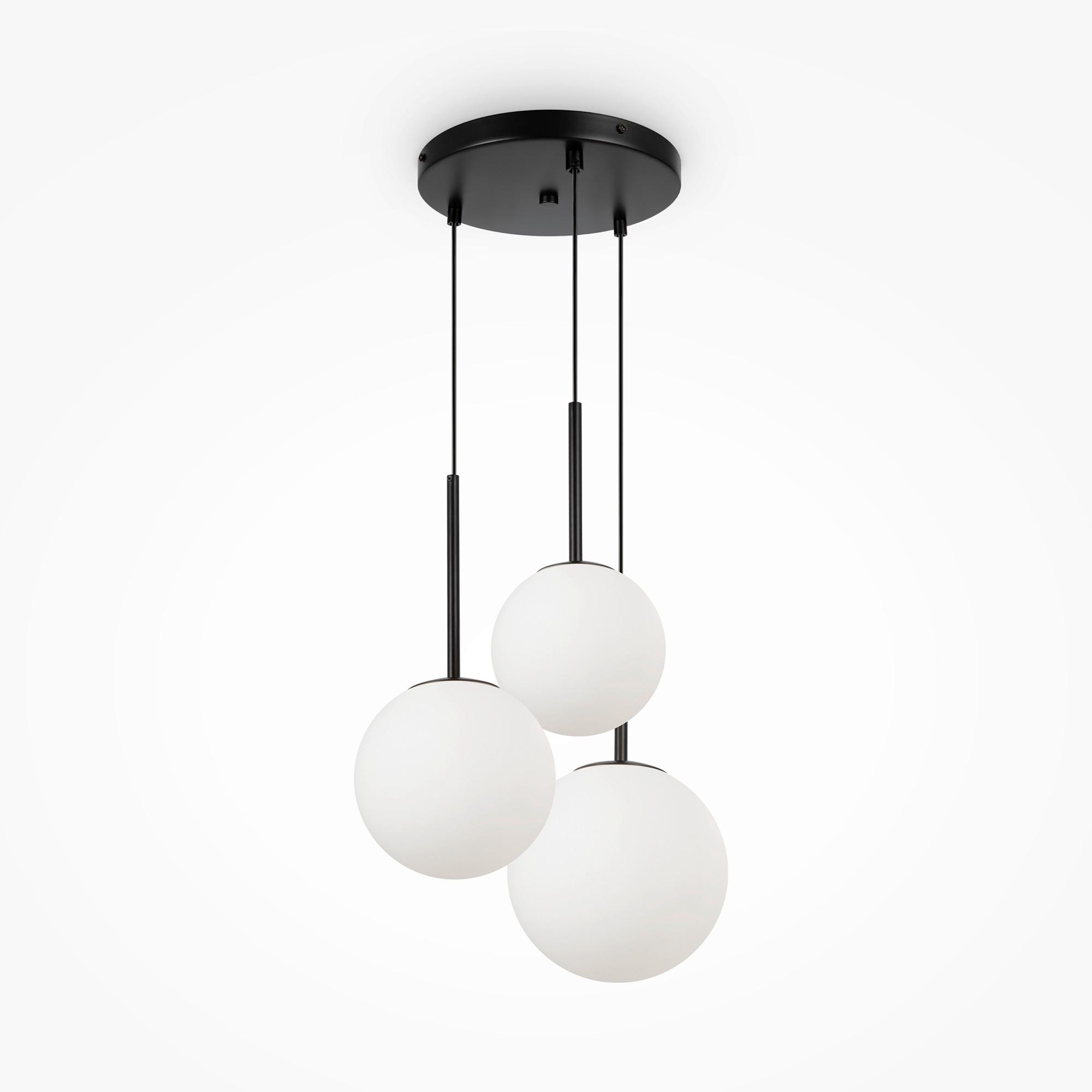 Pendelleuchte Basic Form - Schwarz/Weiß, Trend, Glas/Metall (40/180/40cm) - MAYTONI