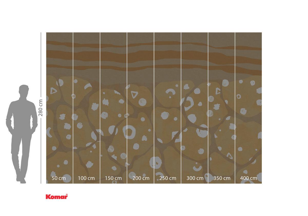 Fototapete Subsoil - Braun/Weiß, Trend, Papier (400/280cm) - Komar