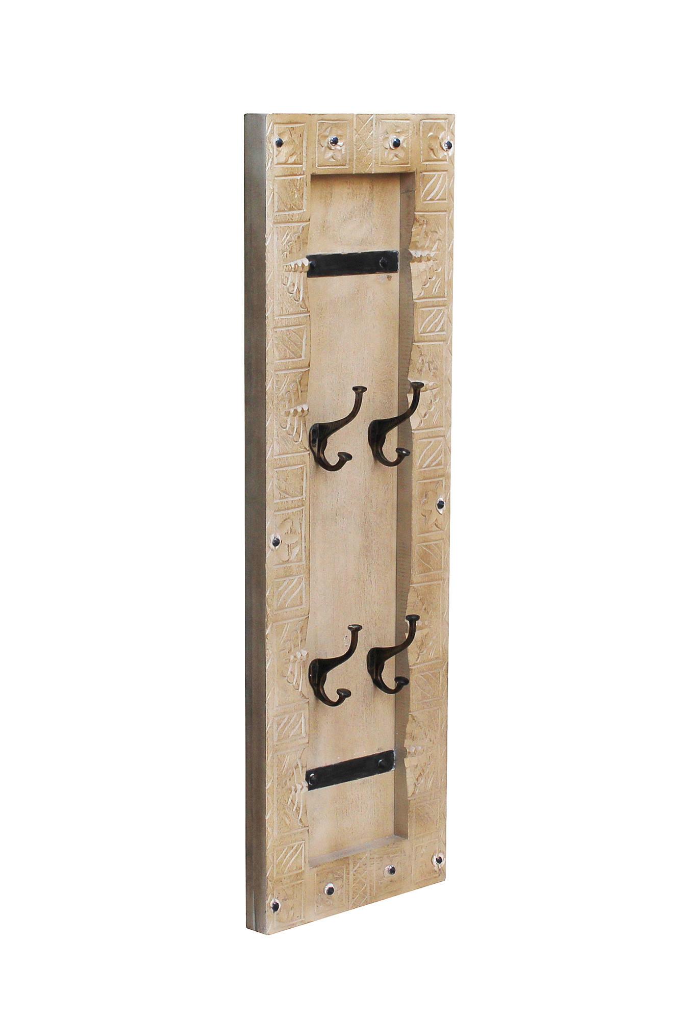GARDEROBENPANEEL Naturfarben/Schwarz B: 35cm - Schwarz/Naturfarben, Design, Holz/Metall (35/110/8cm) - MID.YOU