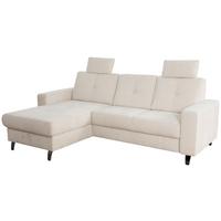 Ecksofa Varese Naturfarben 164x239 Cm - Beige/Schwarz, KONVENTIONELL, Textil (164/239cm) - James Wood