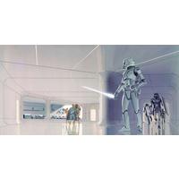 Fototapete Star Wars Stormtrooper Hallway - Schwarz/Grau, Trend, Textil (500/250cm)