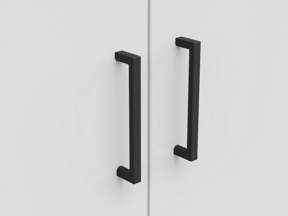 Skriňa MULTISTAURAUM - čierna/biela, Modern, kompozitné drevo/plast (80/147/40cm)