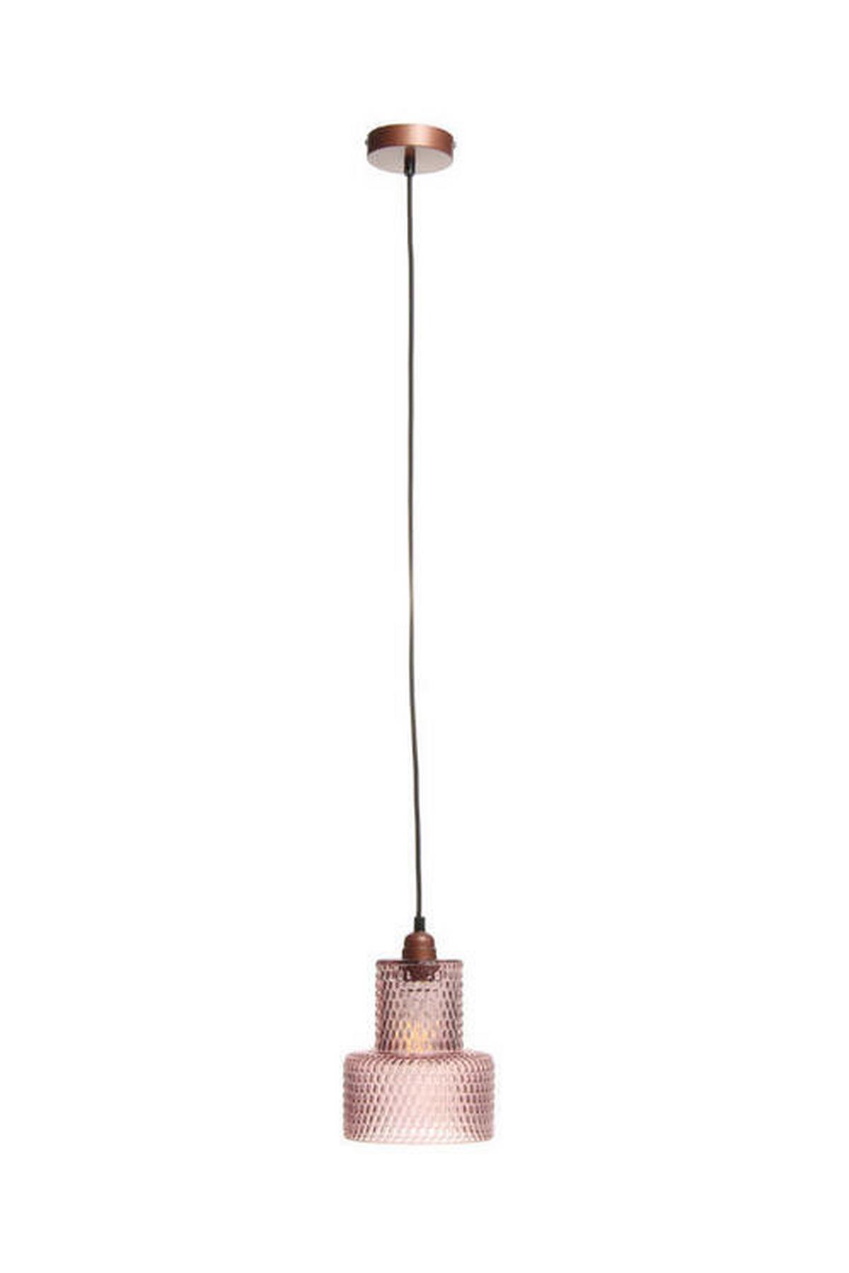 Hängeleuchte Mona H: 27 cm 1-Flammig - Violett, Trend, Glas (17/27/17cm) - Kayoom