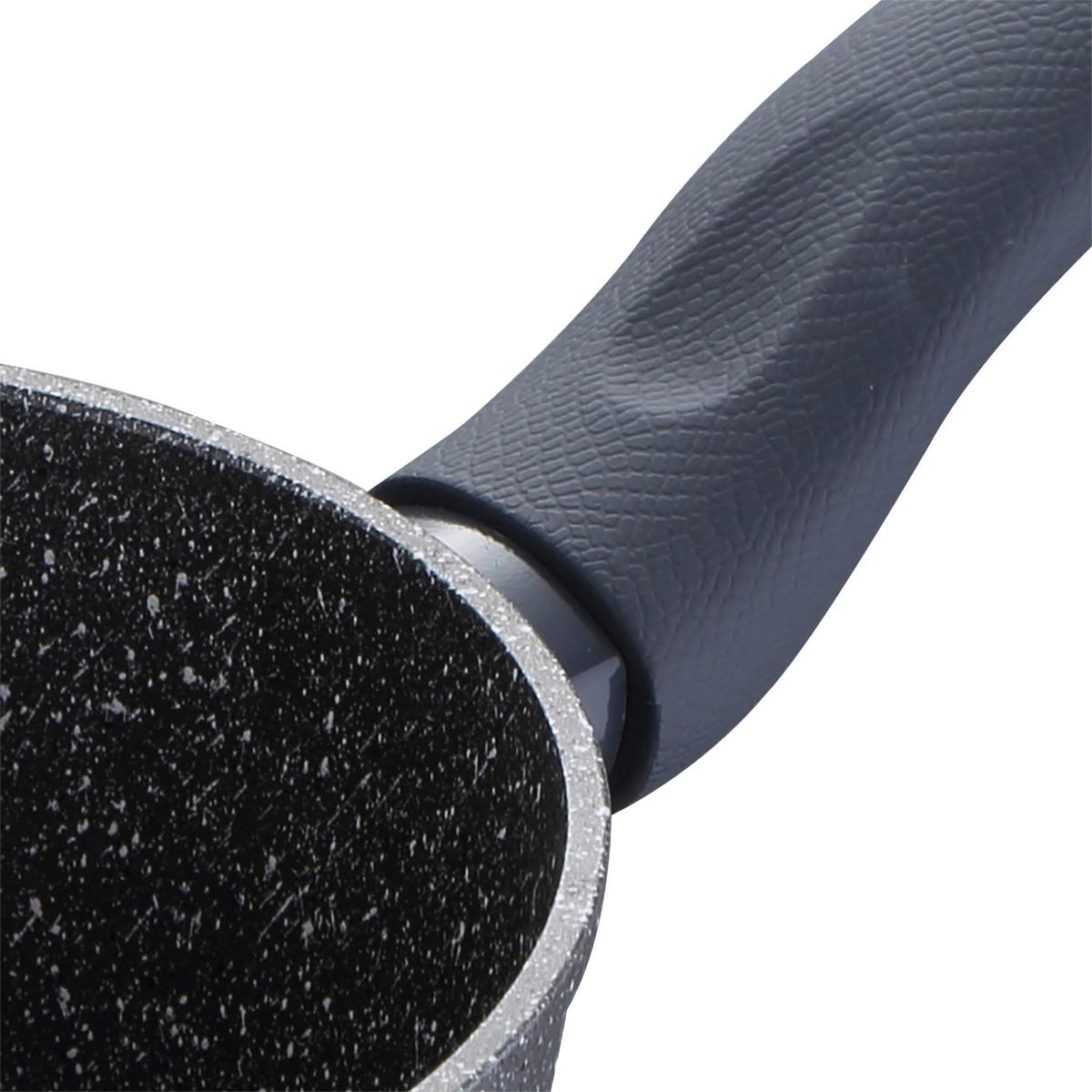 Stielkasserolle 1,3 L Aluminium, Kunststoff - Grau, Basics, Kunststoff/Metall (16cm)