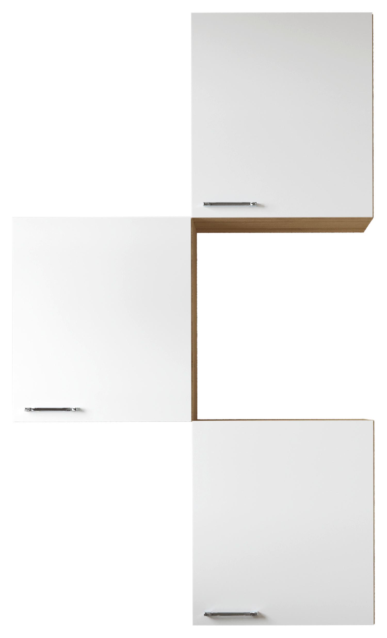 Küchenoberschrank Merle Weiß/Eiche Dekor B:100cm - Eichefarben/Weiß, Basics, Holzwerkstoff (100/168,3/34,6cm) - Respekta