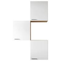 Küchenoberschrank Merle Weiß/Eiche Dekor B:100cm - Eichefarben/Weiß, Basics, Holzwerkstoff (100/168,3/34,6cm) - Respekta