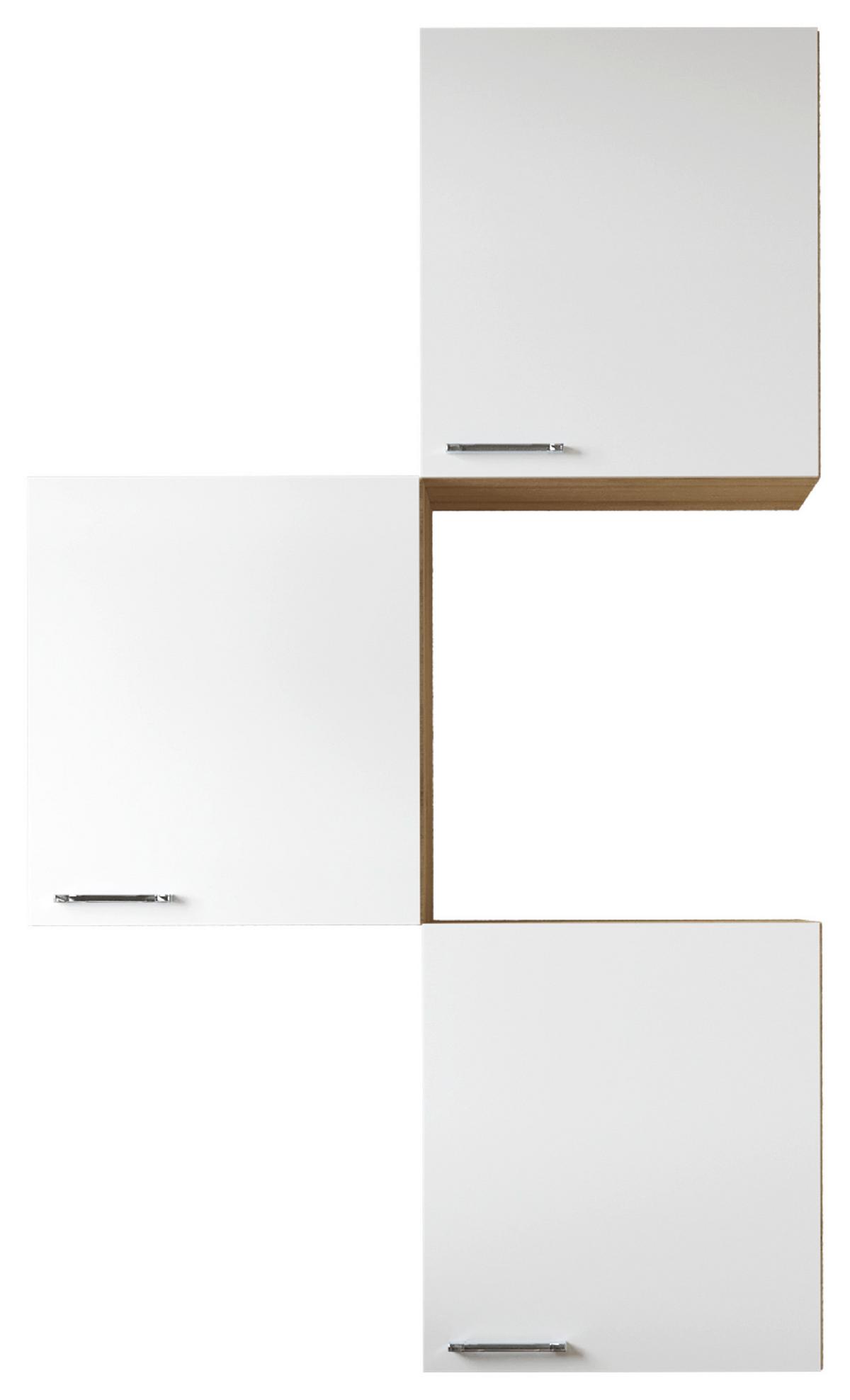 Küchenoberschrank Merle Weiß/Eiche Dekor B:100cm - Eichefarben/Weiß, Basics, Holzwerkstoff (100/168,3/34,6cm) - Respekta