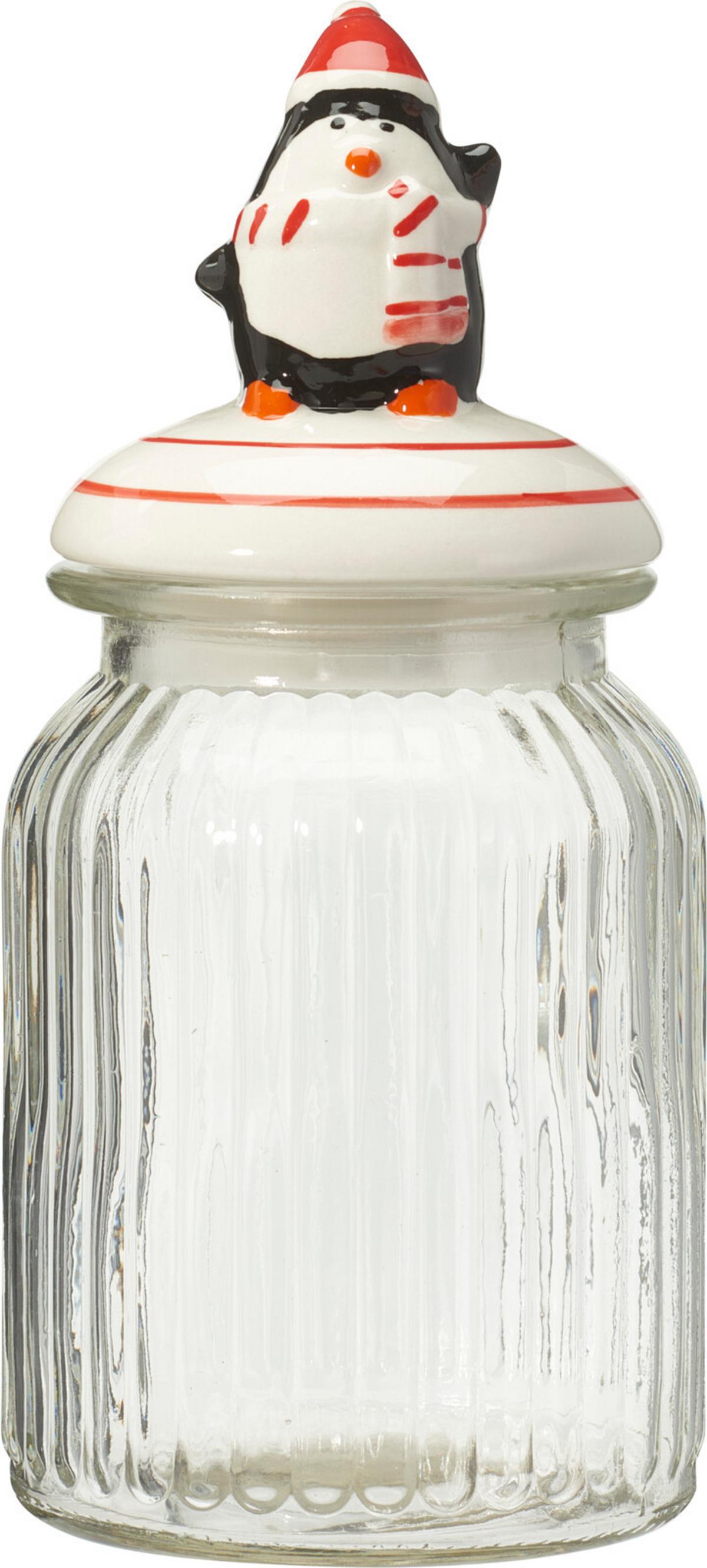 Skleněná dóza na potraviny RUDY, 950ML - čiré/vícebarevná, Basics, plast/sklo (950ml)