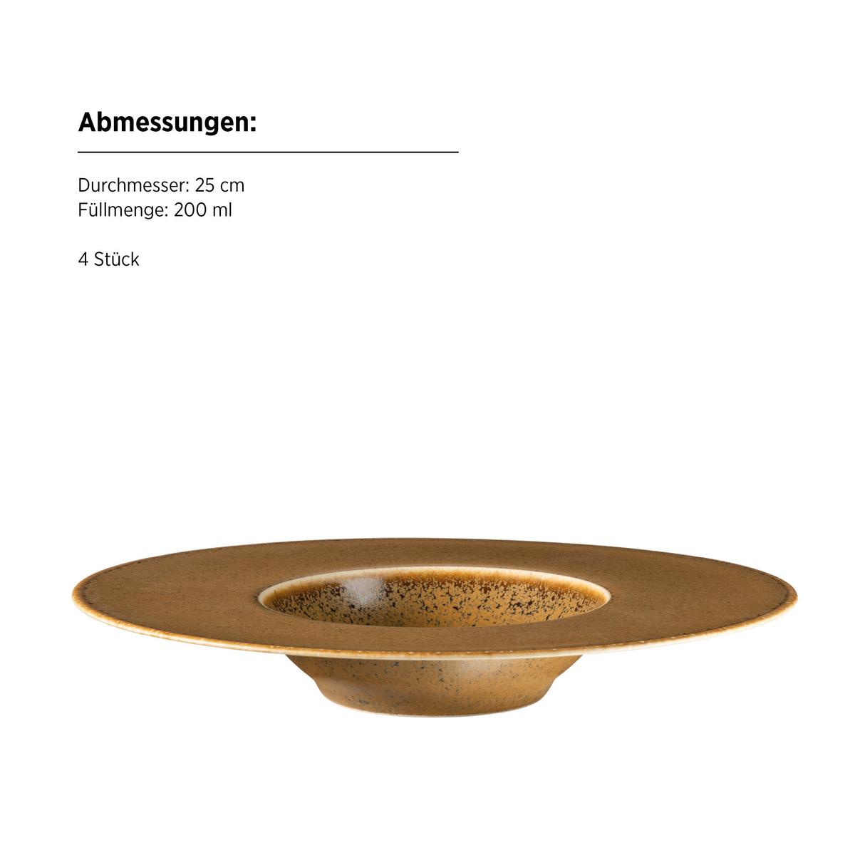 Tellerset Grumpy Goldfarben, 4-Teilig - Goldfarben, Trend, Keramik (25cm) - Mäser