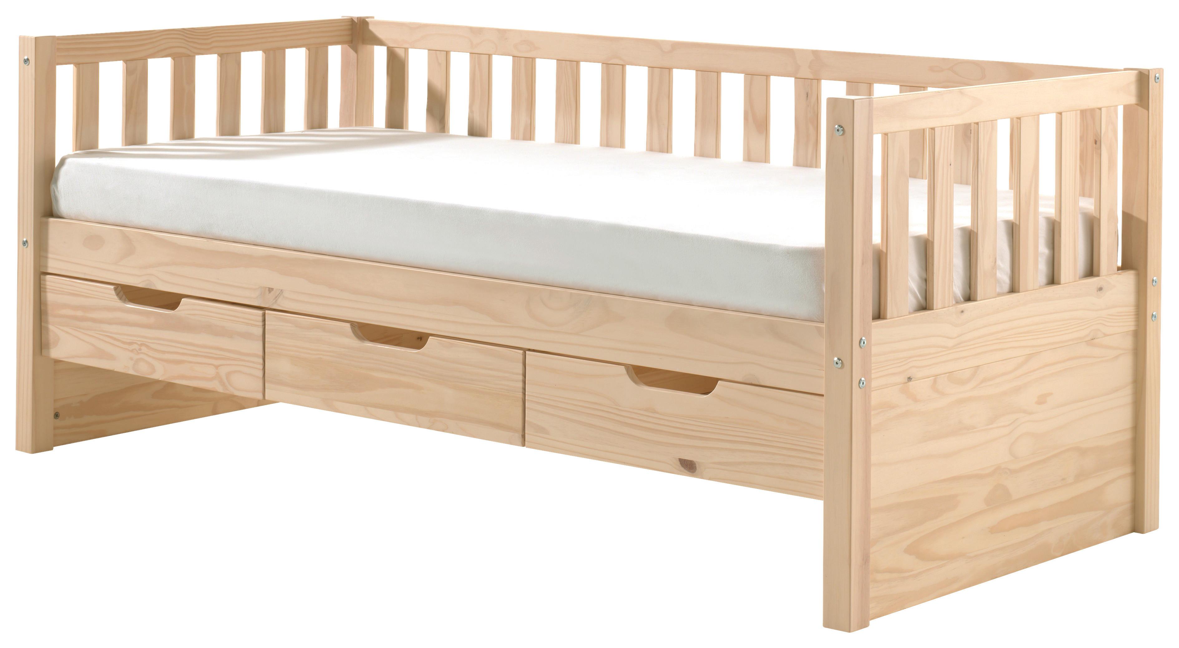 Stauraumbett Fritz Kieferfarben 90x200cm - Kieferfarben, MODERN, Holz/Holzwerkstoff (90/200cm) - MID.YOU
