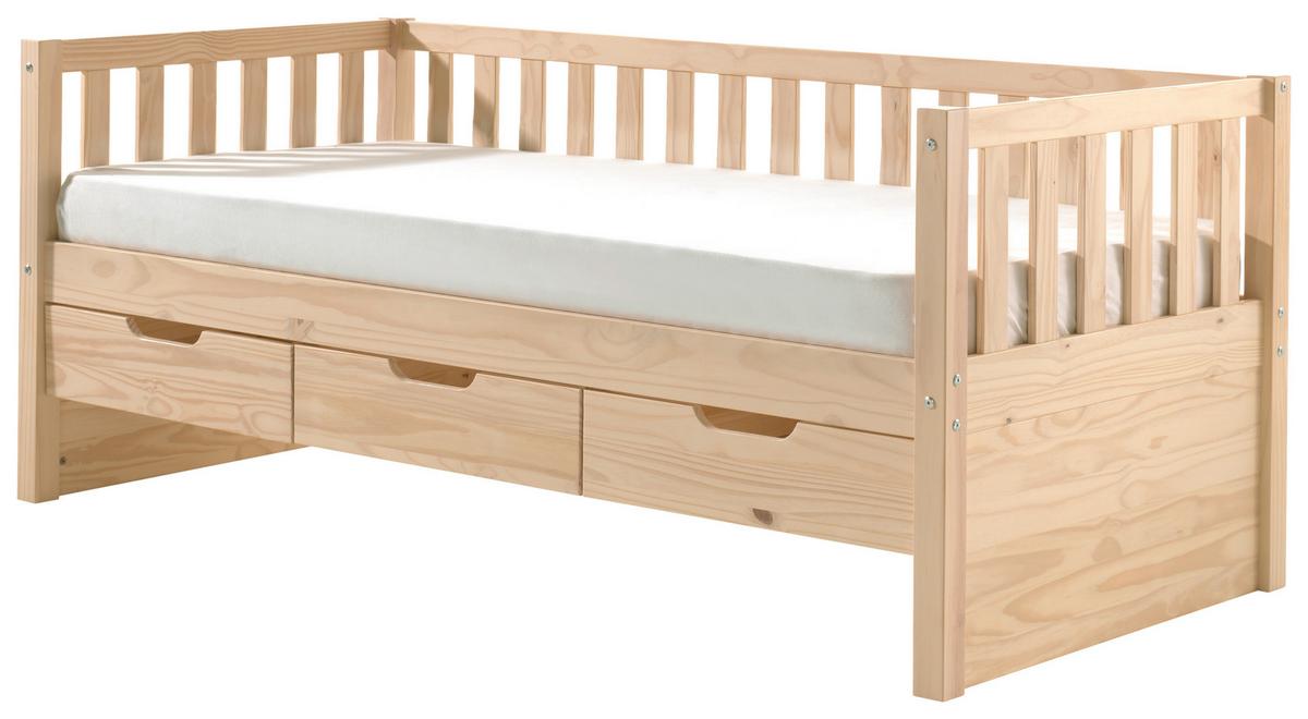 Stauraumbett Fritz Kieferfarben 90x200cm - Kieferfarben, MODERN, Holz/Holzwerkstoff (90/200cm) - MID.YOU