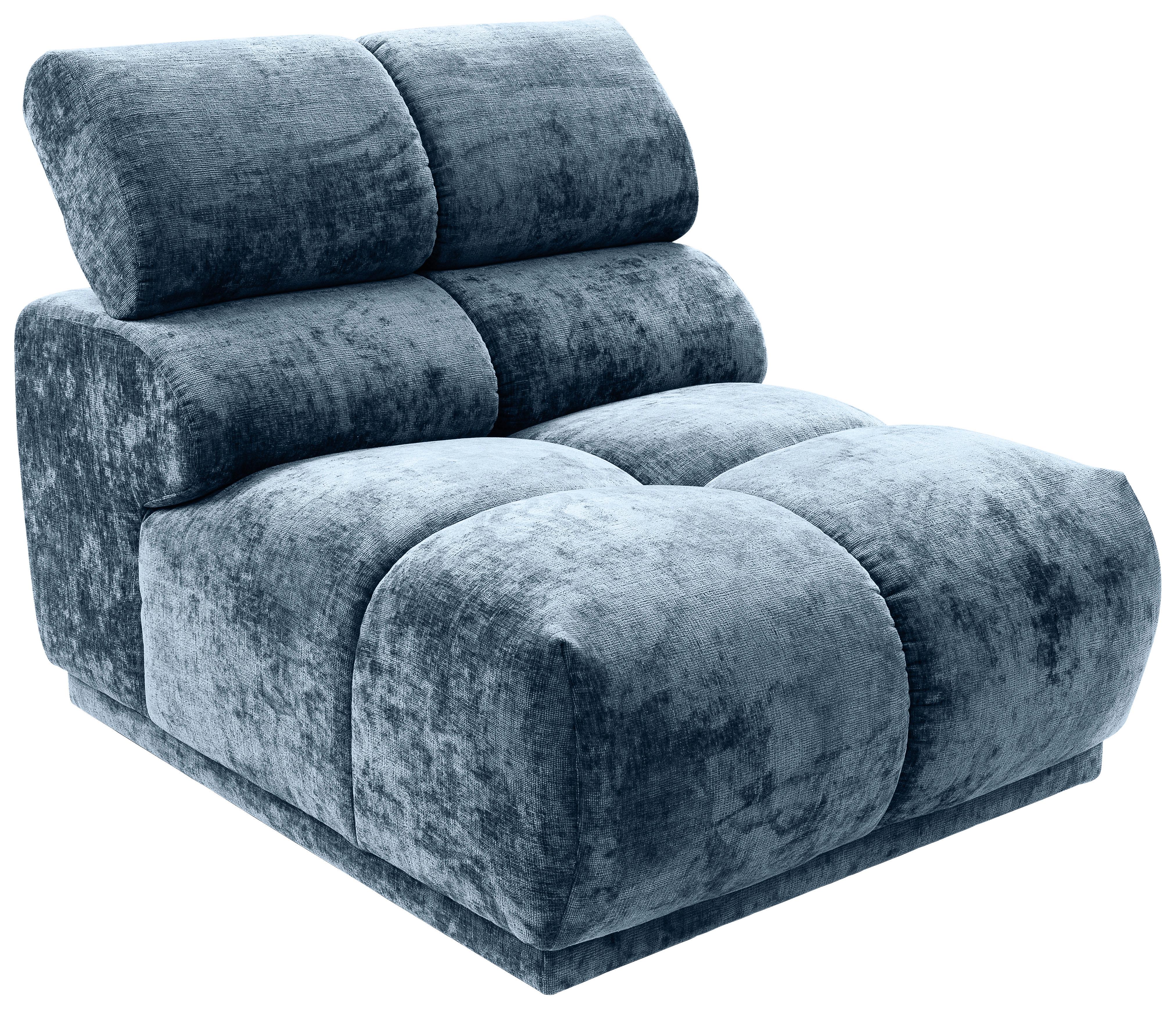 Sofaelement Chani Blau, B: 81 cm - Blau, MODERN, Textil (81/86/113cm) - MID.YOU