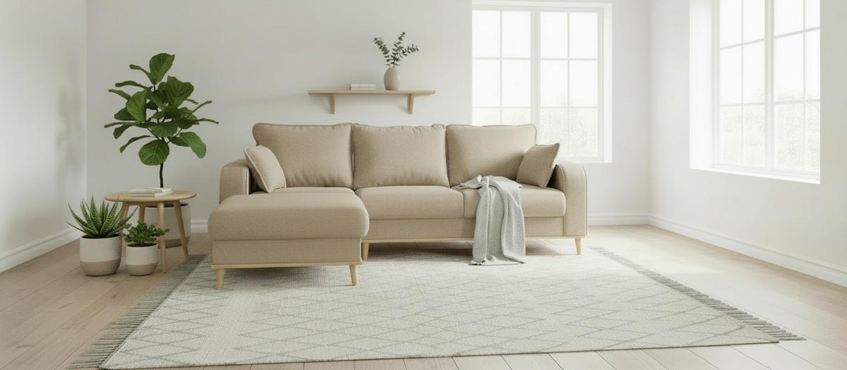 Ecksofa Beata Cappuccino S: 150x230 Cm - Wengefarben/Cappuccino, Design, Textil (150/230cm) - Livetastic