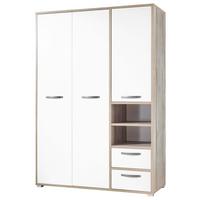 Skriňa s otočnými dverami MOON 138 cm - hnedá/sivá, Modern, kompozitné drevo/plast (138/201/57cm) - MID.YOU