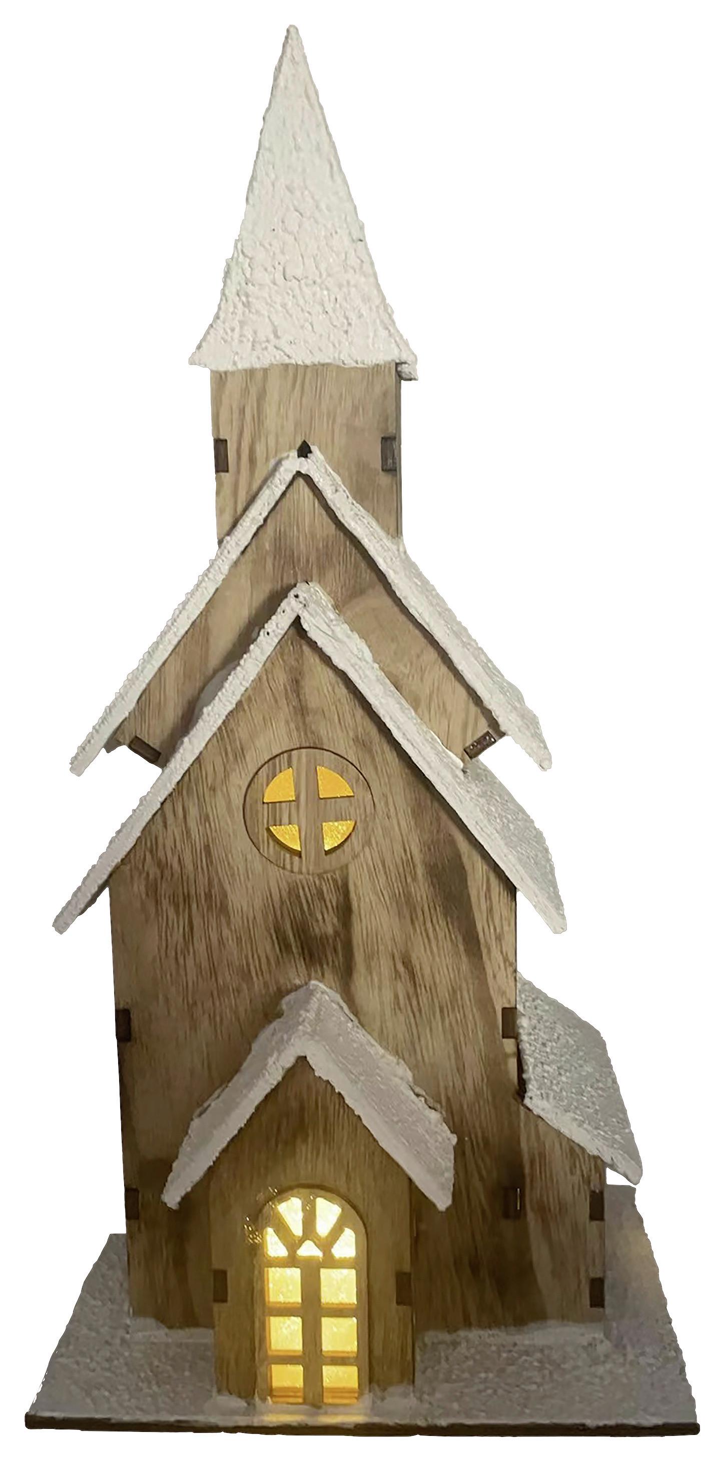 DEKORAČNÉ LED SVIETIDLO HOUSE -PAZ- - prírodná farba, Konventionell, kov/drevo (21/12,2/43cm) - Modern Living