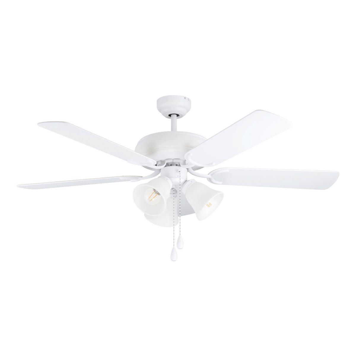 Deckenventilator 35076 Las Palmas - Weiß, Basics, Holz/Metall (132/47,4cm) - Eglo