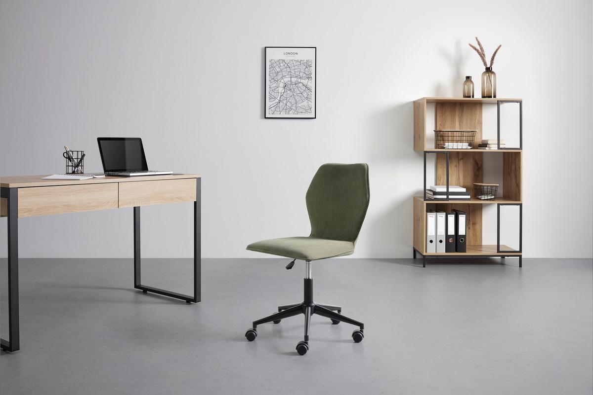 OTOČNÁ STOLIČKA LUIGI -EXKLUSIV- - čierna/sivá, Modern, kov/textil (49/84-94/54cm) - Mömax