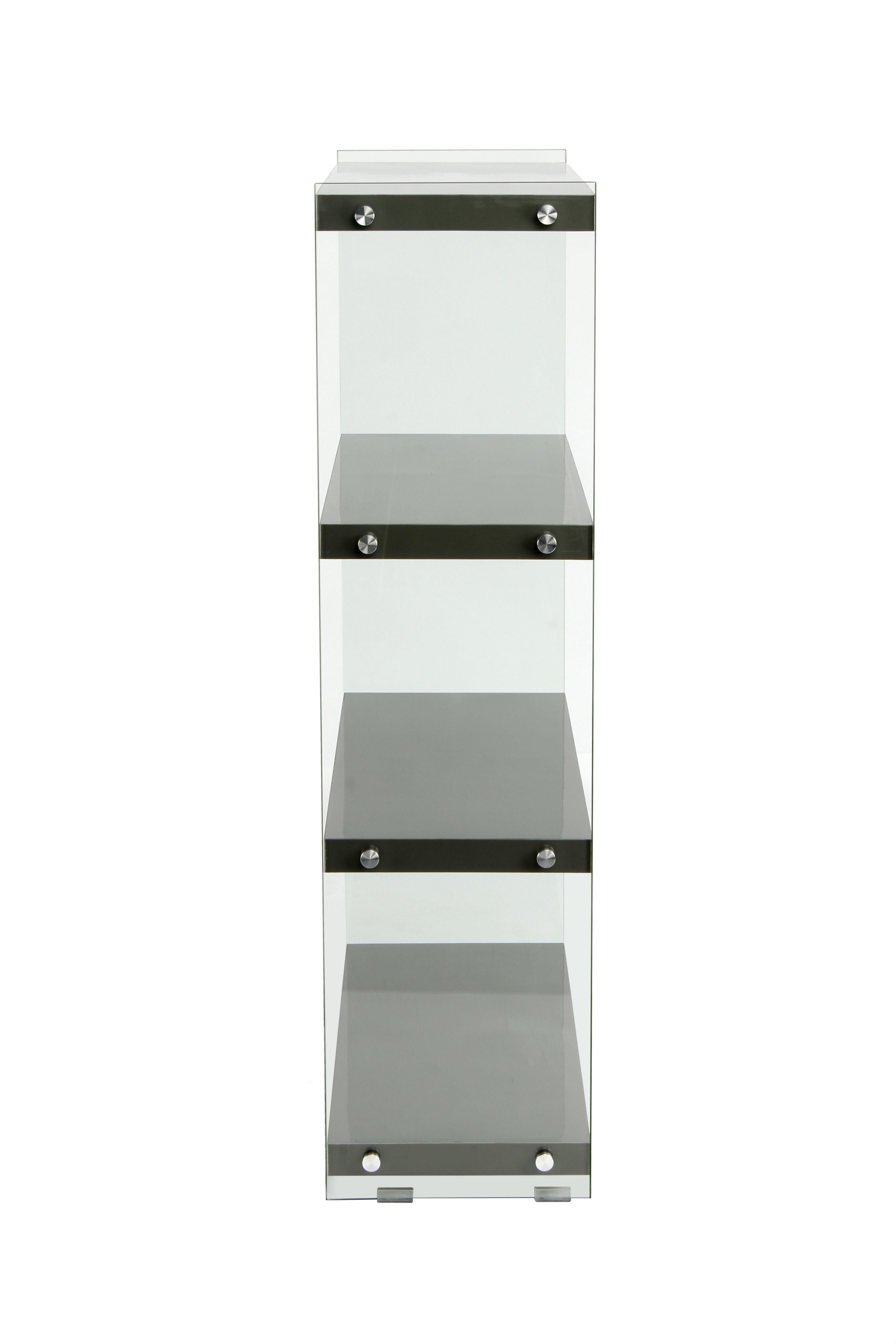 Regal Elementary B: 29,5 cm Grau/Glas