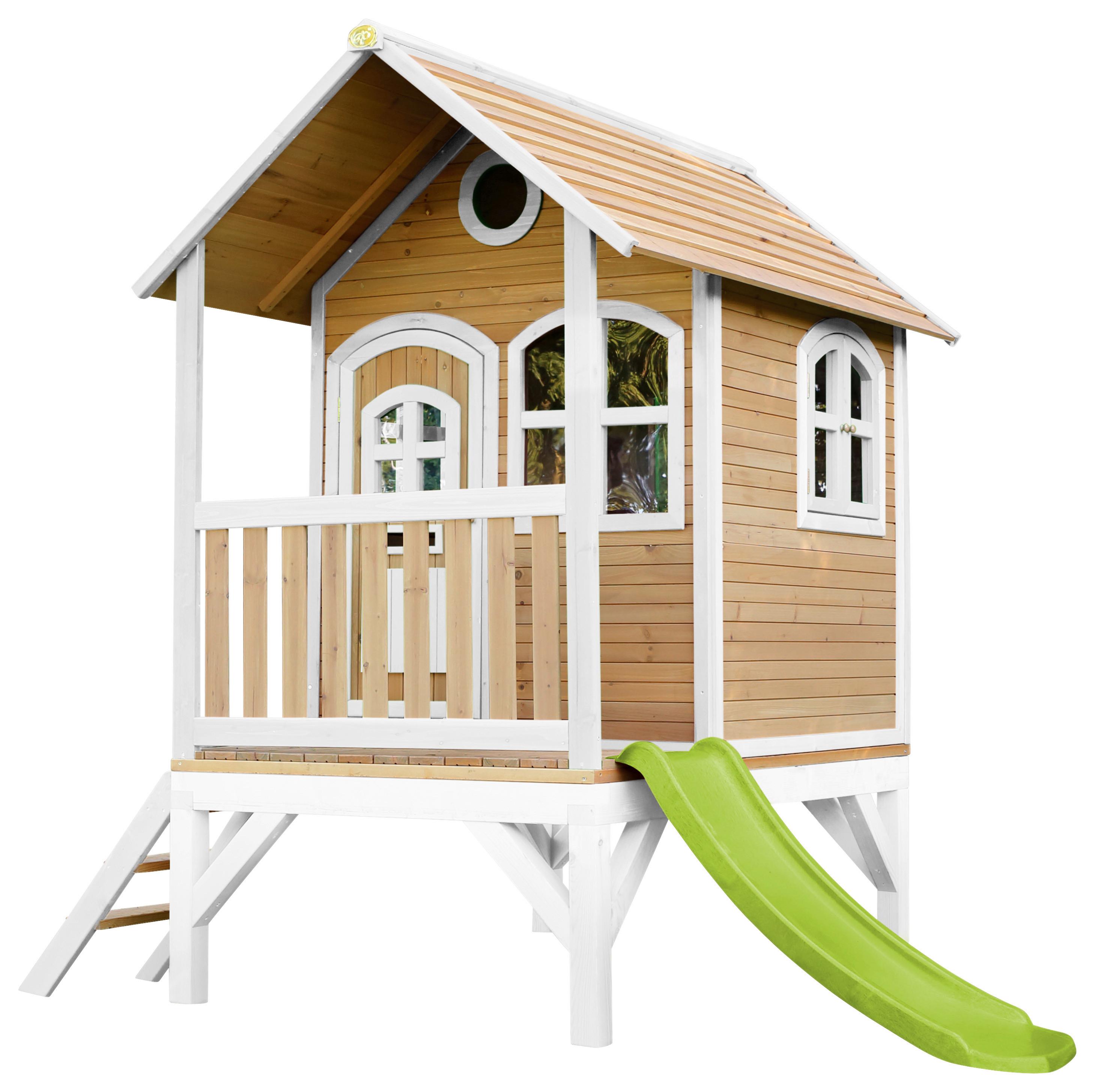 Spielhaus A030.036.11 - Rot/Braun, KONVENTIONELL, Holz (287/231/191cm) - Ambia Garden