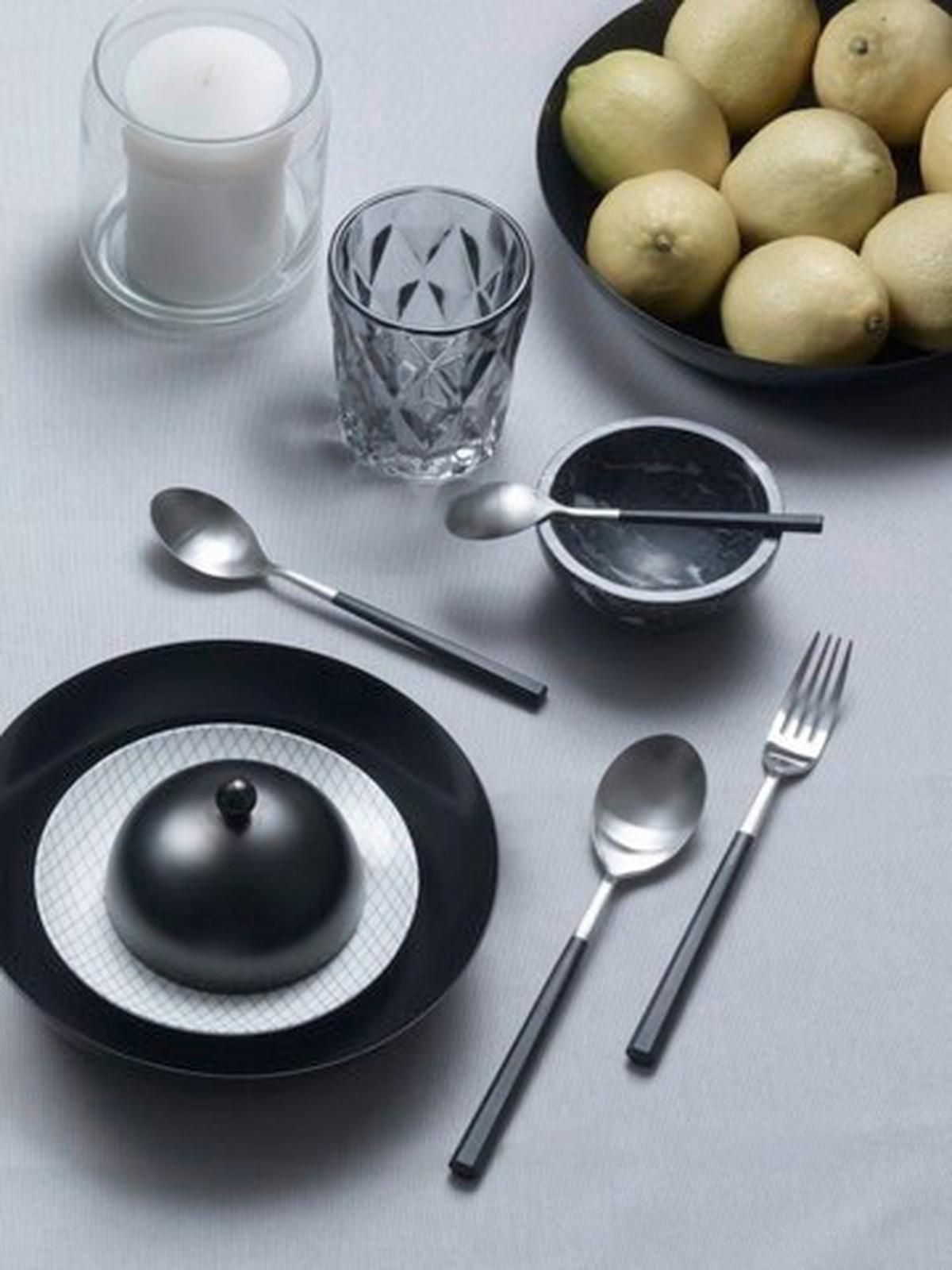 sada příborů HIVE - černá/barvy nerez oceli, Basics, kov/plast (25,5/7/5,3cm) - Pintinox