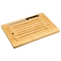 Schneidebrett-Set Hellbraun B: 28 cm - Hellbraun/Edelstahlfarben, Basics, Naturmaterialien (42/28/2cm) - Kesper