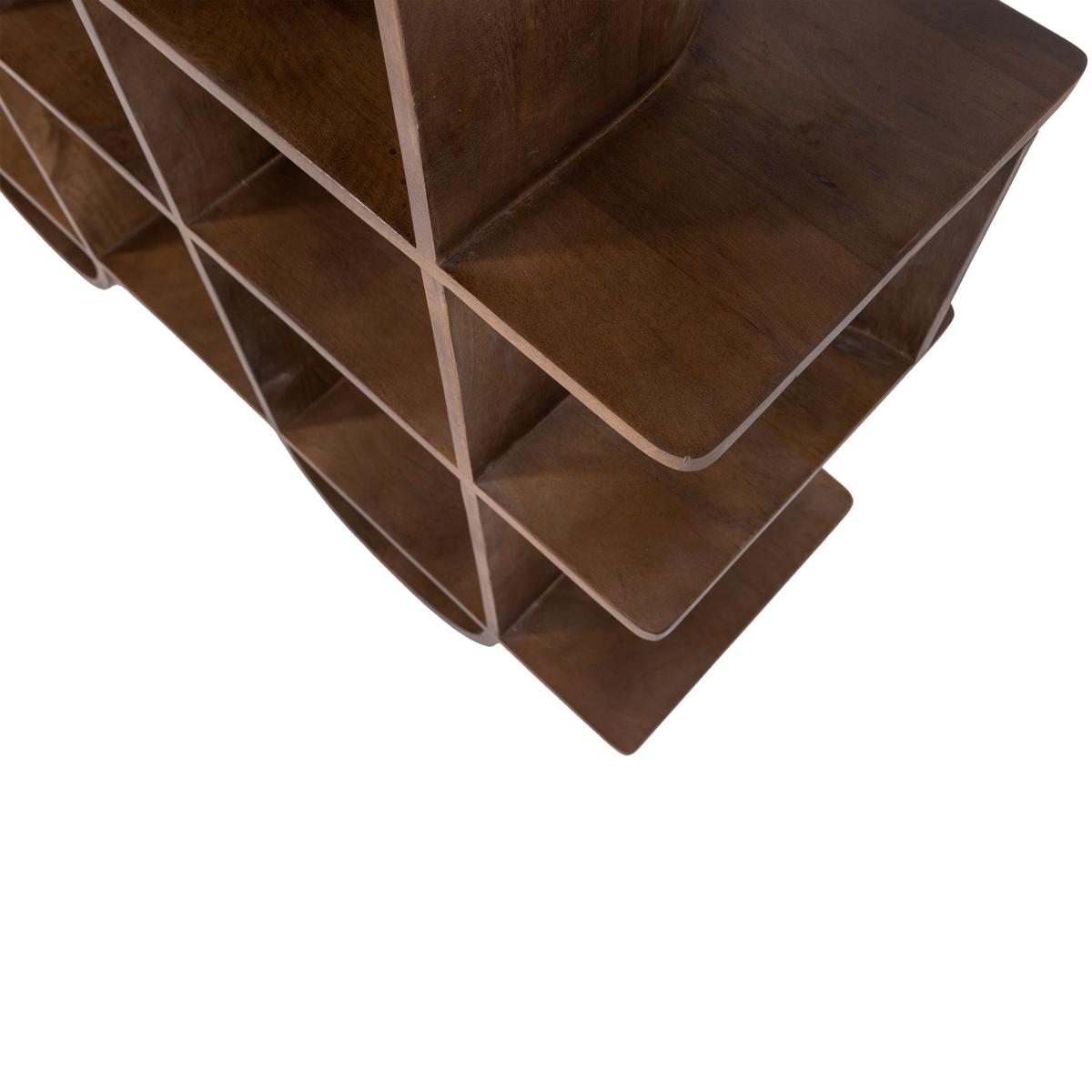 Regal Sinne Dunkelbraun B: 130 cm - Dunkelbraun, Design, Holz (130/180/35cm) - Livetastic