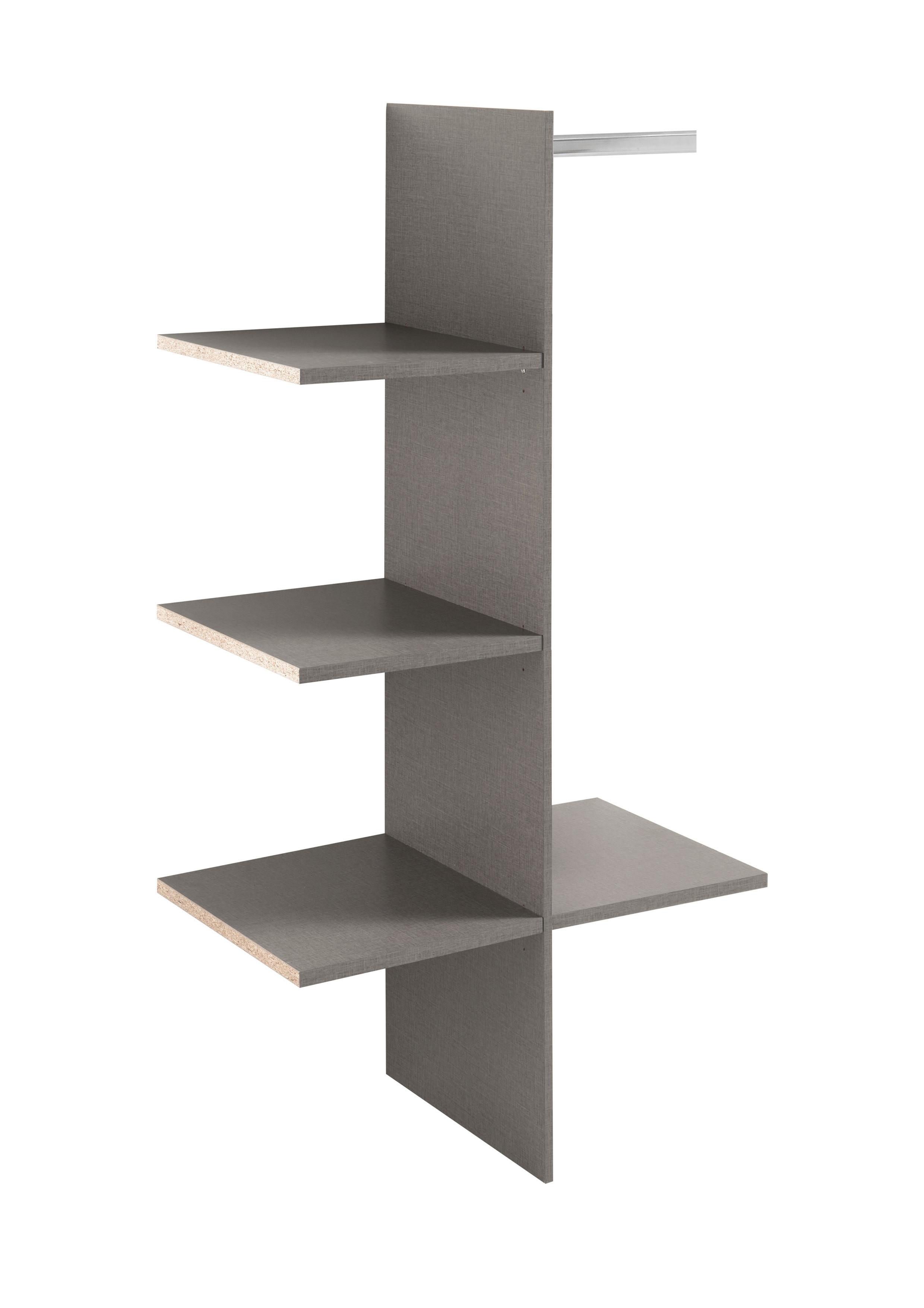 Inneneinteilung Kleiderschrank Alicante Twist Dekor - Grau, Basics, Holzwerkstoff (82,7/158/47,7cm) - Luca Bessoni