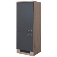 Skrinka na vstavané spotrebiče SHADOW DGIT60 sivá - dub San Remo/farba ušľachtilej ocele, Modern, kov/kompozitné drevo (60/161,6/60cm)