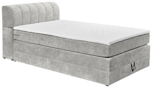 Boxspringbett Bilbao 1 ca. 140x200 cm - Schlammfarben/Schwarz, KONVENTIONELL, Holzwerkstoff/Textil (140/200cm) - Carryhome