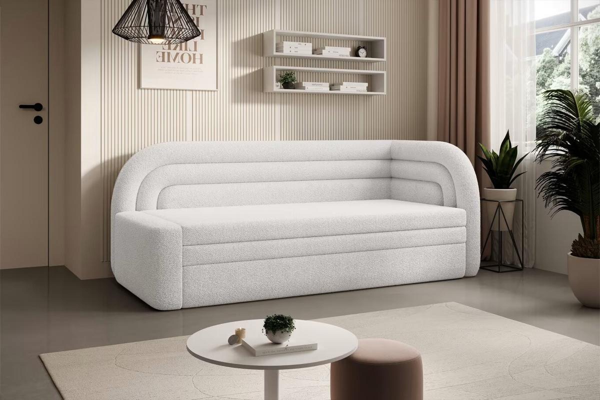 Récamiere Fabillo Weiß B: 223 Cm - Schwarz/Weiß, Design, Textil (223/80/86cm) - MID.YOU