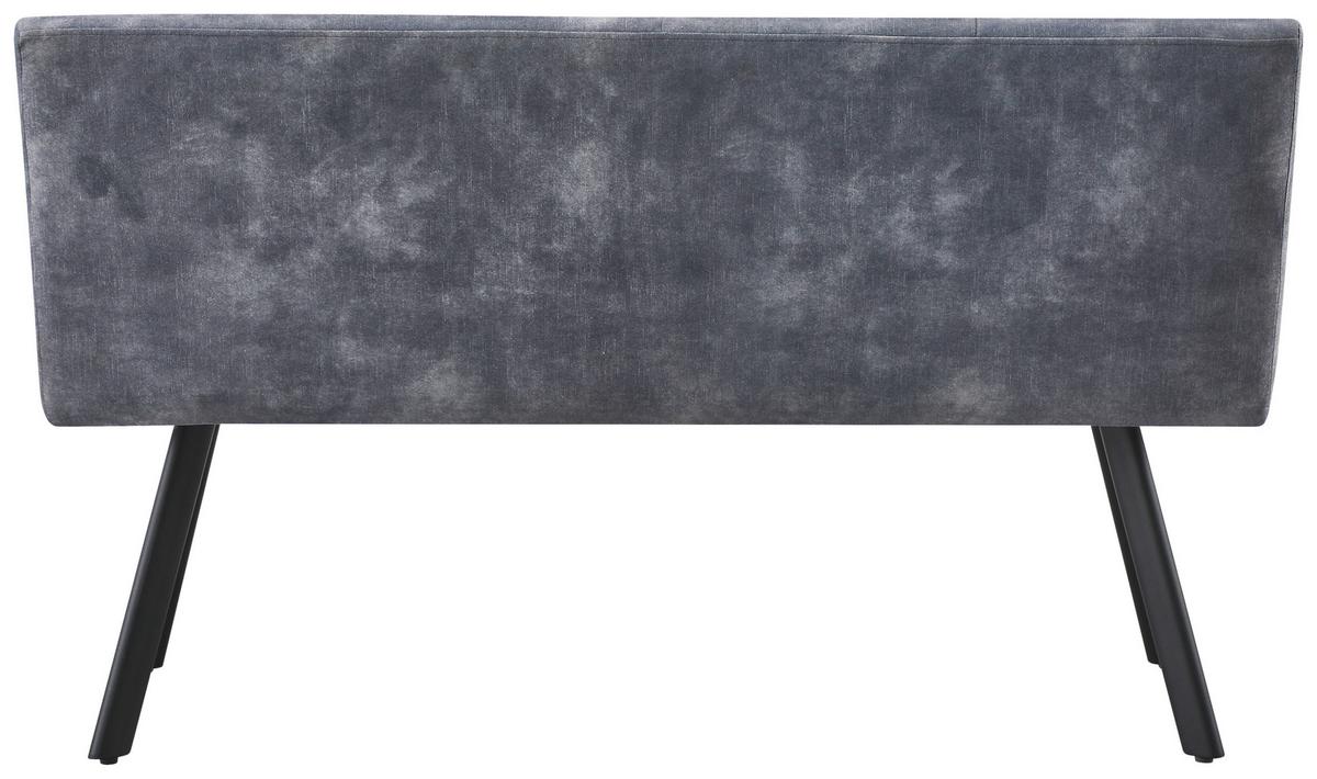 Lavice MILOS - šedá/černá, Moderní, kov/textil (140/85/60cm)