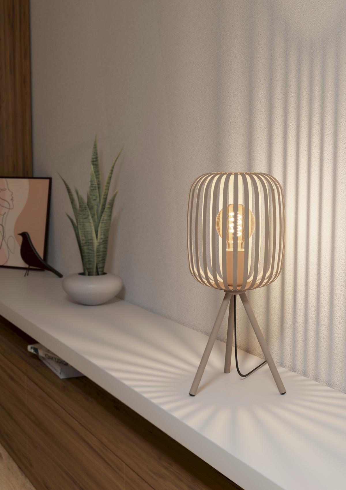 Tischleuchte 900521*romazzina - Sandfarben, Design, Metall (20/43,5cm) - Eglo