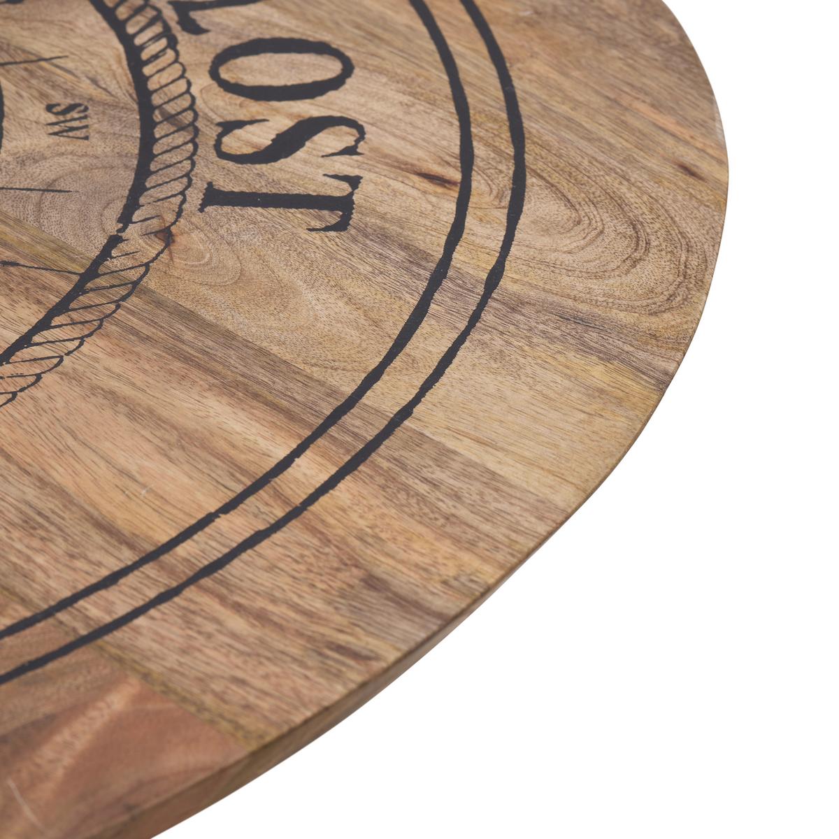 Konferenční stolek NAVIS mangové dřevo - černá/přírodní barvy, Natur, kov/dřevo (70/70/45cm) - Mömax