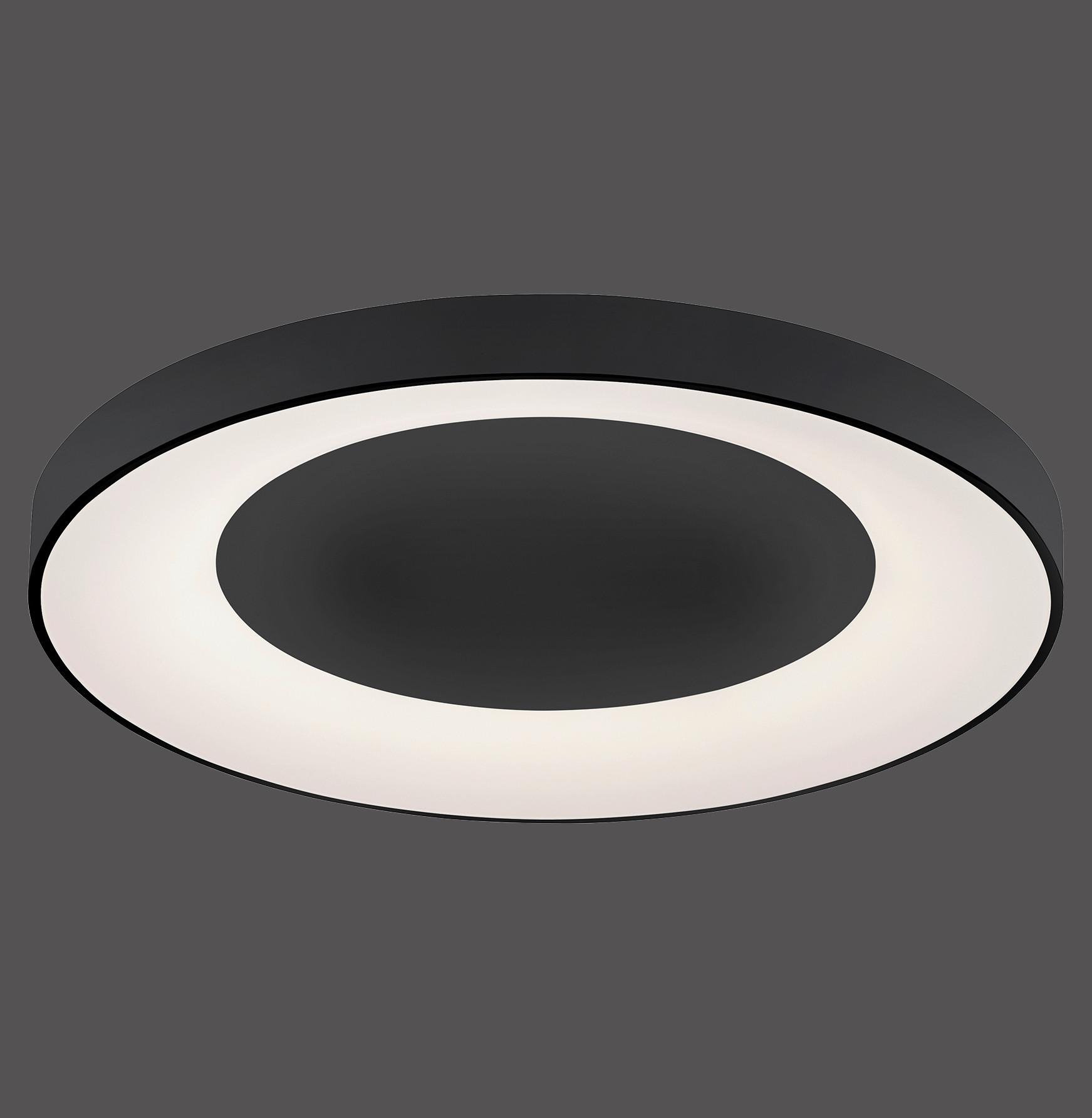 Led-deckenleuchte Anika Ø 70 Cm Mit Farbtemperaturwechsler - Anthrazit, Basics, Kunststoff/Metall (70/70/7,7cm)