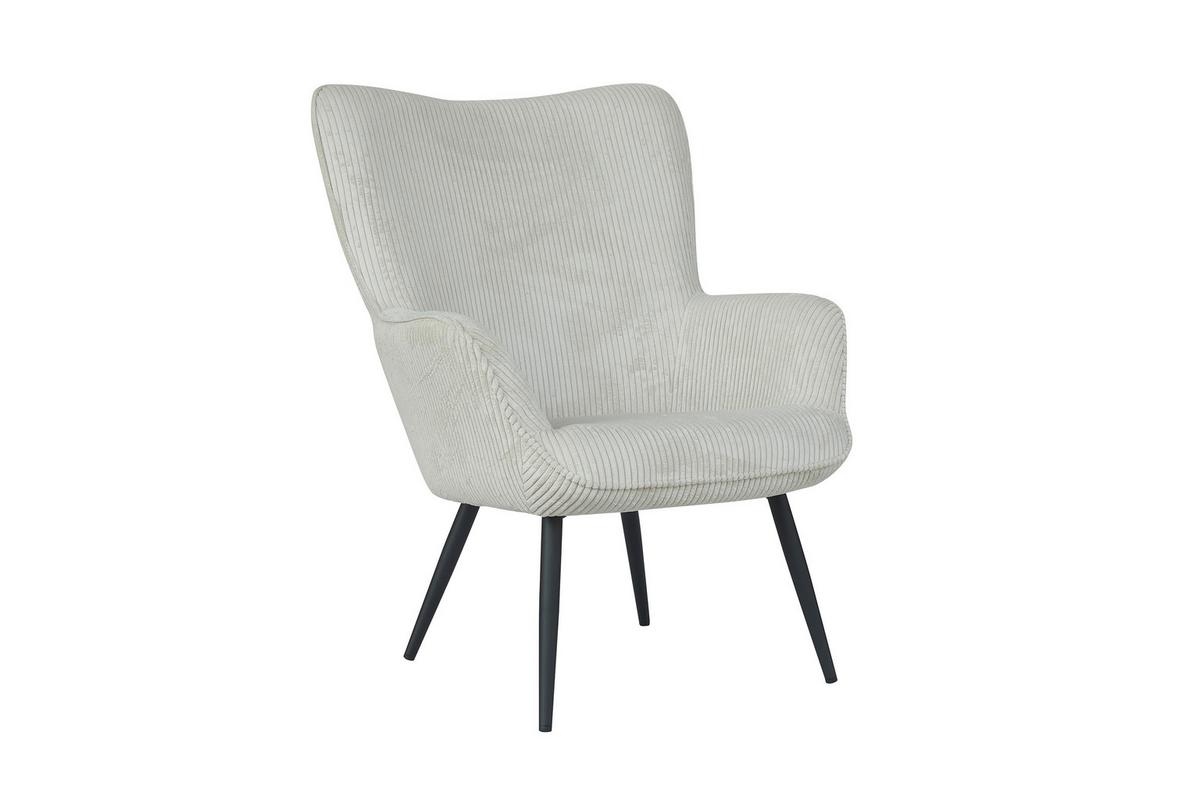 Sessel Uta Elfenbein B: 72 Cm - Elfenbein/Schwarz, Basics, Textil (72/97/80cm) - MID.YOU