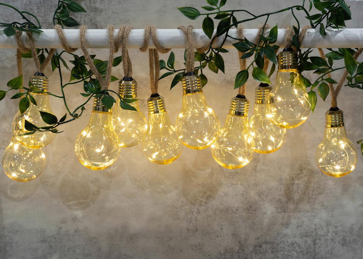 SOLÁRNÍ SVÍTIDLO SOLE - jantarové barvy/černá, Romantický / Rustikální, textil/plast (570/6/10,6cm) - Mömax