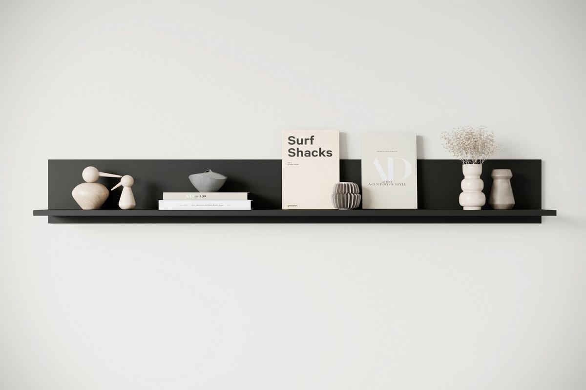Wandboard Vera Schwarz B: 138,5cm - Schwarz, Design, Holzwerkstoff (138,5/18/12cm) - Livetastic