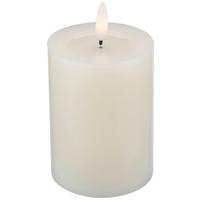 Led-kerze Mara Weiß Mit Timer, Ø/h: 7,5/12,8 Cm - Weiß, Basics, Naturmaterialien/Kunststoff (7,5/12,8cm) - James Wood