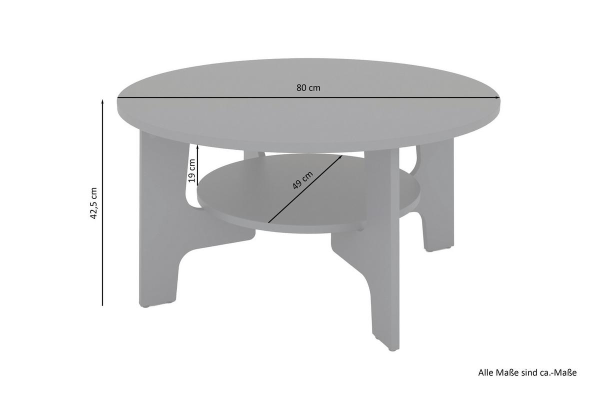 Couchtisch Jonny Alteiche/Anthrazit B: 80 cm - Alteiche/Anthrazit, LIFESTYLE, Holzwerkstoff (80/42,5/80cm) - MID.YOU