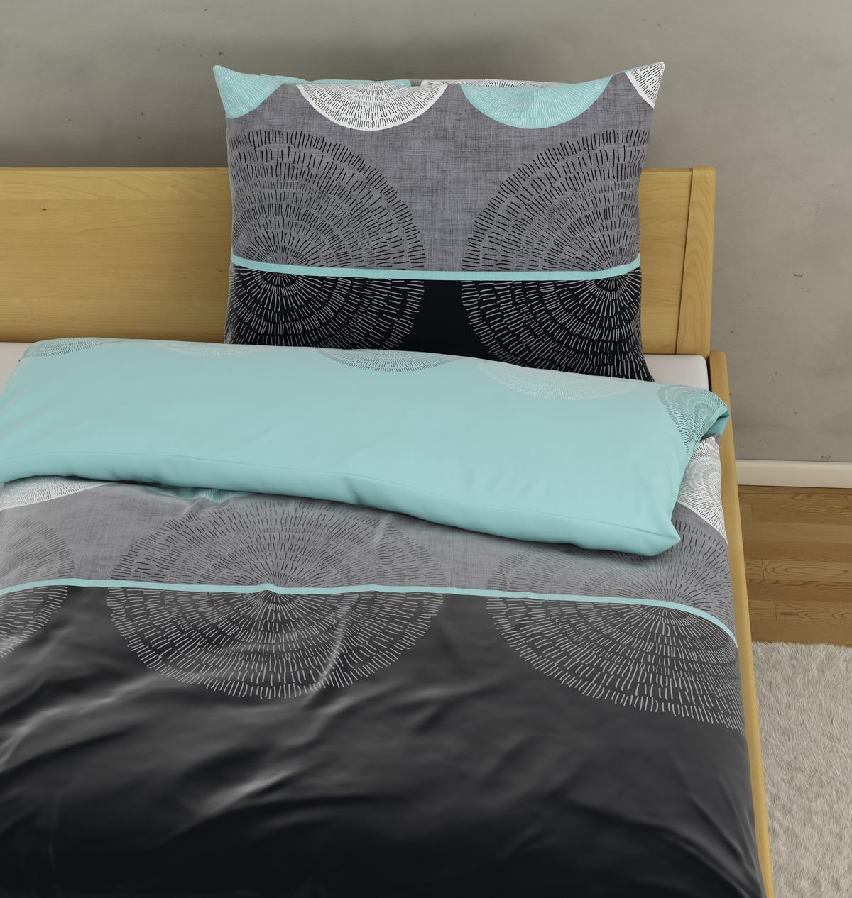 Ágyneműhuzat-garnitúra Denise - türkiz, Modern, textil (140/200cm) - Luca Bessoni