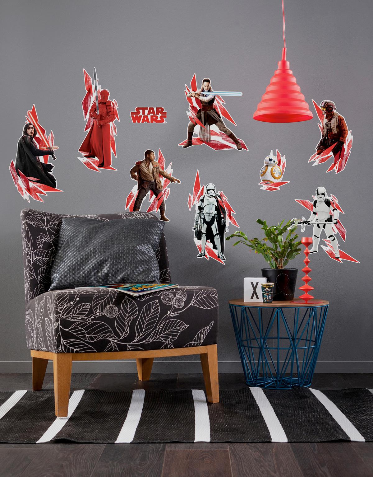 DEKOSTICKER The Last Jedi - Rot/Schwarz, LIFESTYLE, Kunststoff (100/70cm)
