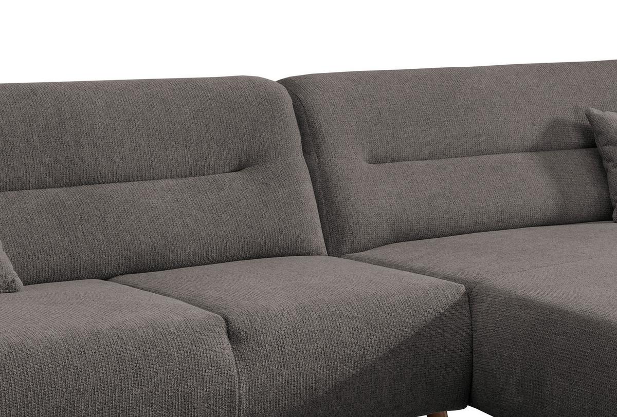 Ecksofa Drago Graubraun S: 290x166 cm - Wildeiche/Graubraun, MODERN, Textil (290/166cm) - MID.YOU