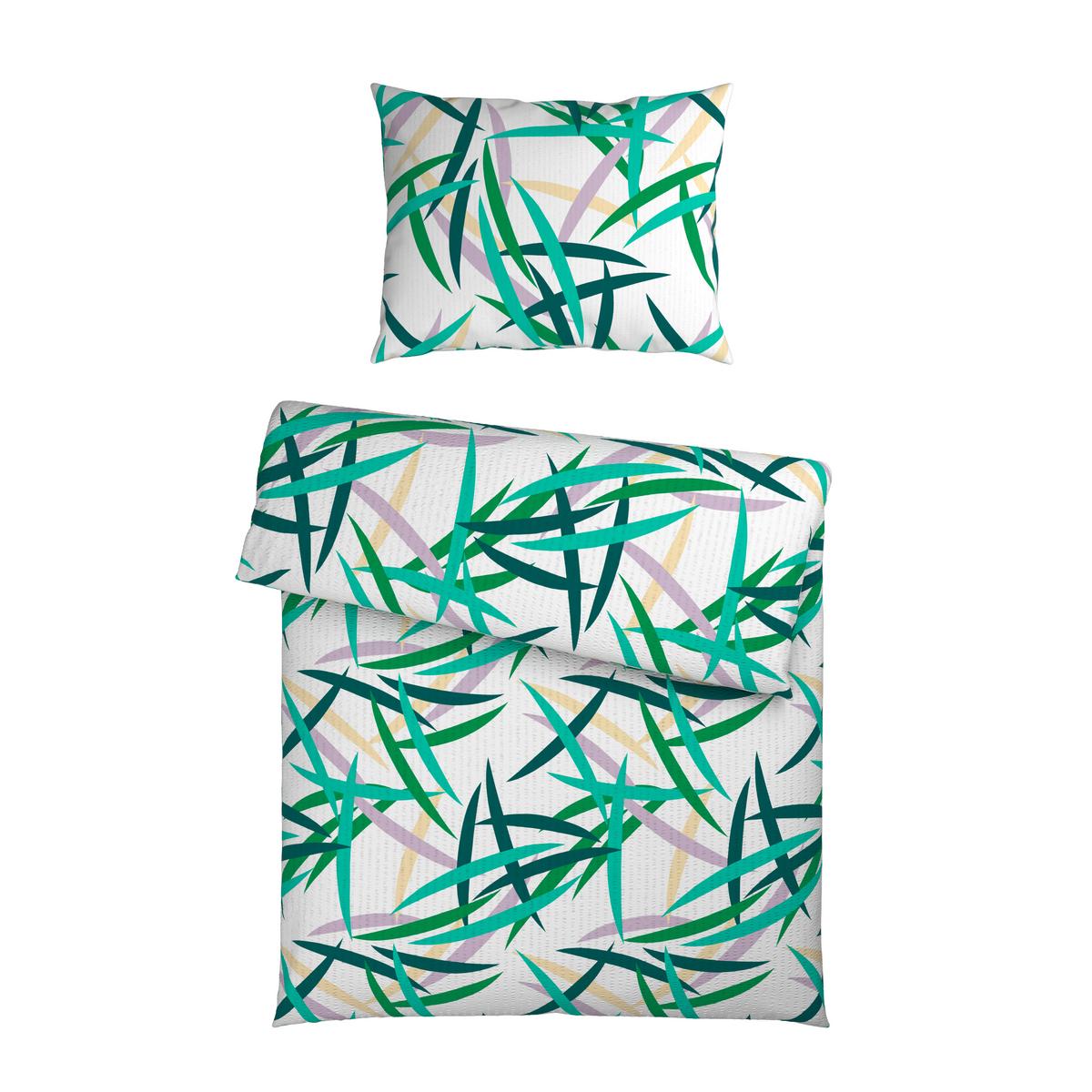 Bettwäsche Palma - Grün, MODERN, Textil - Luca Bessoni
