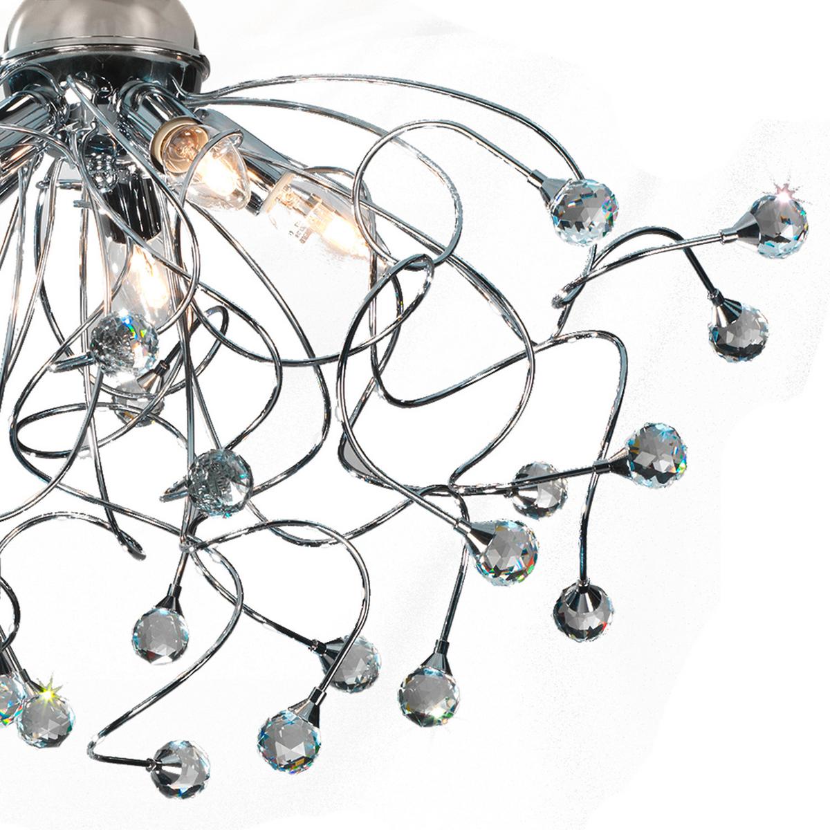 Deckenleuchte 4726/Pl5 - Chromfarben, KONVENTIONELL, Glas/Metall (60/42cm)