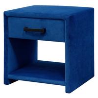 NOČNÍ STOLEK OLYMPIA - tmavě modrá, Moderní, textil (48/49/42cm)