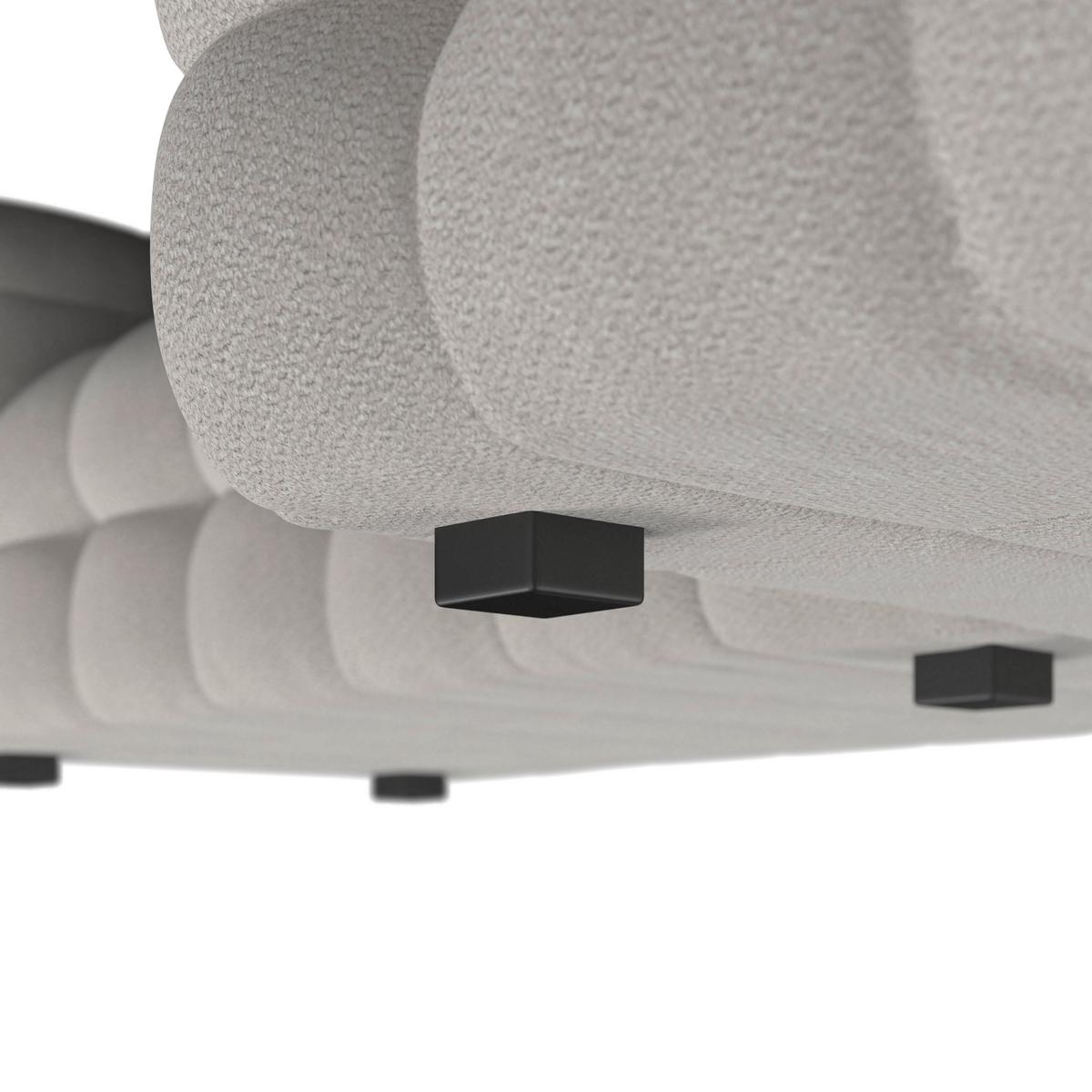 Sedacia súprava MAGDA, obojstranná, sivobéžové buklé - čierna/sivobéžová, Modern, drevo/textil (268/157cm) - Bessagi Home