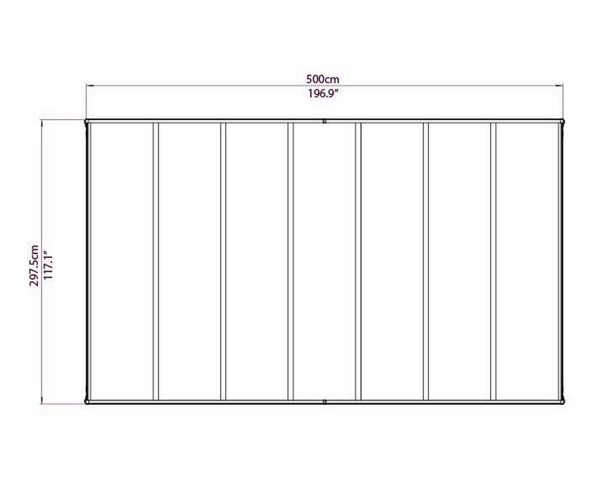Carport Carport Verona - Anthrazit/Bronzefarben, Basics, Kunststoff/Metall (218/297/500cm)